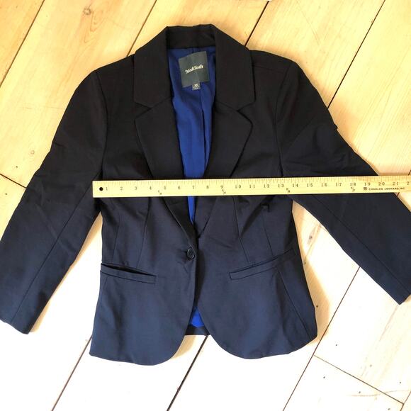 Modcloth EUC Women's Blue One Button Notched Collar Blazer XS - Picture 5 of 6